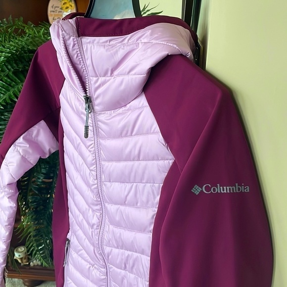 Brand New Columbia Thermal Reflective Omni-Heat Powder Lite Hybrid Hooded Jacket - Picture 3 of 13